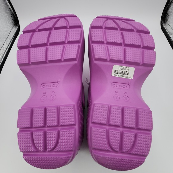 Crocs Stomp Clogs Womens 9 Lavender Purple Platform Slip On Shoe NEW without Tag - Picture 7 of 11